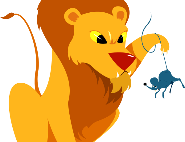 The Lion and the Mouse children's story.