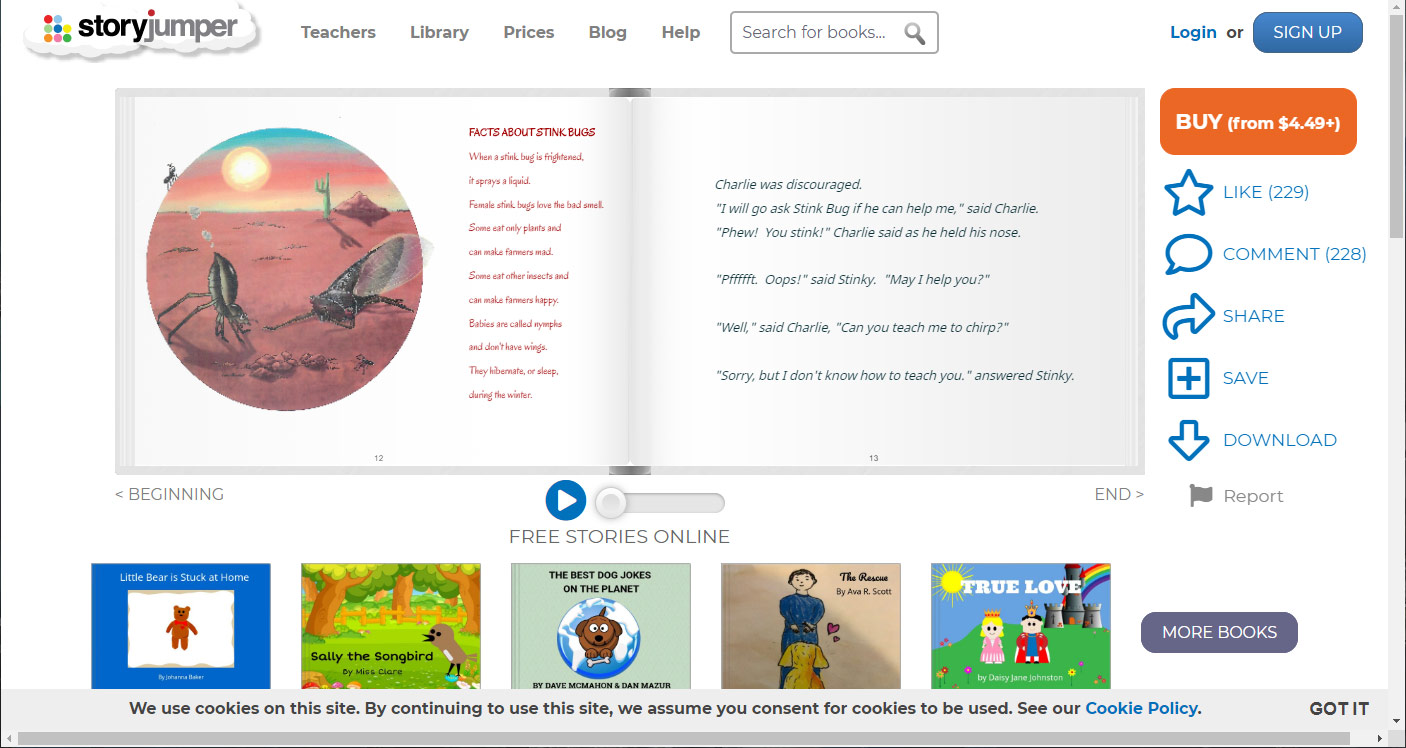 story-jumper website.