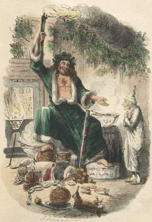 scrooge and the spirit of Christmas Present.
