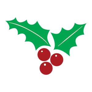 decorative Christmas holly.