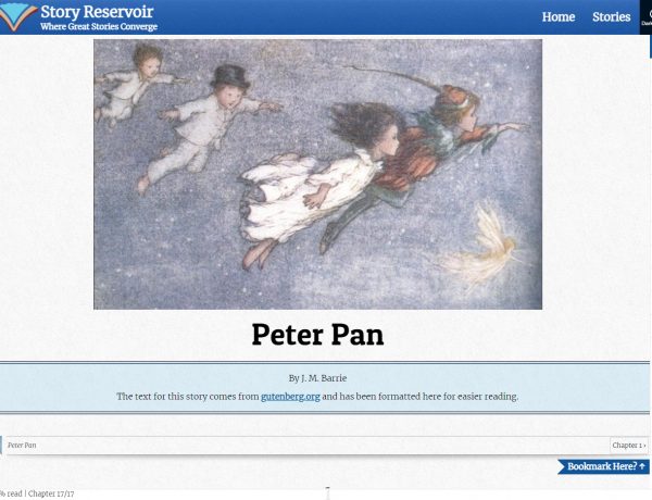 screenshot of the Peter Pan page in its current form.