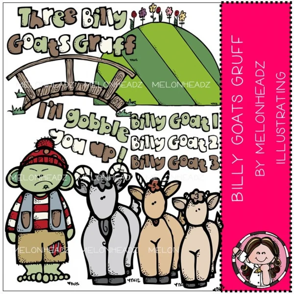 thicker billy goats gruff clipart from etsy.