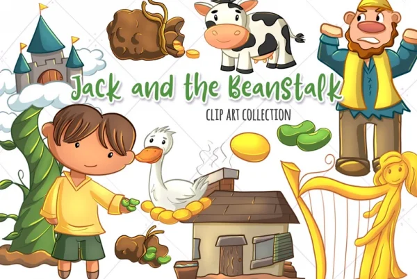 Jack and Beanstalk clipart from etsy.